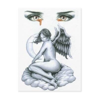 angel cloud post card by tattoostyle