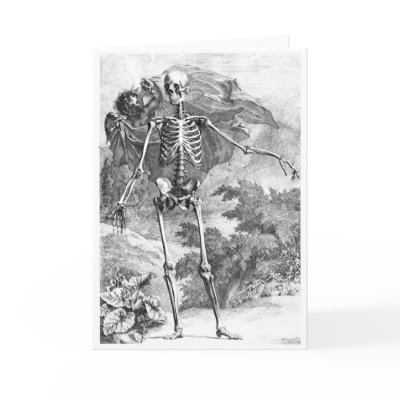 Angel covering a standing skeleton by SusansZooCrew