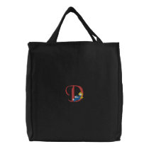 Angel D Embroidered Bag