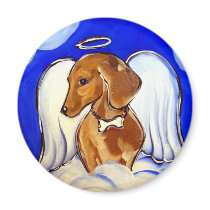 Angel Dachshund Refrigerator Magnet