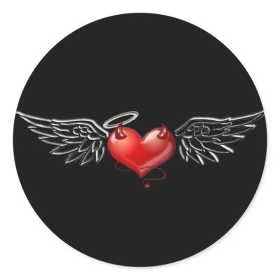 Angel devil background stickers by amy3600
