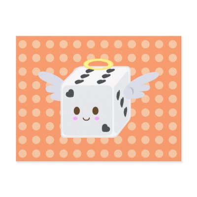 Angel Dice with Hearts by sugaroverkill