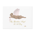 Angel Dog Brown Pink Roses Guardian Angel Dog Post Cards