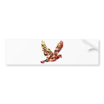Angel Dove - Sparkling Red Cosmic Energy Bumper Sticker
