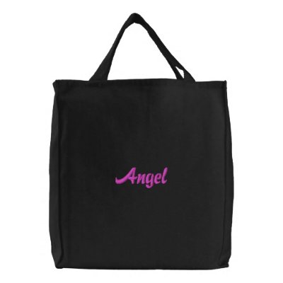 Angel Embroidered Bag -Black by darshe40