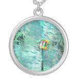 Angel Fish in blue school Necklace