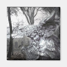 angel harp refrigerator magnet