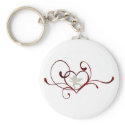 Angel heart keychains