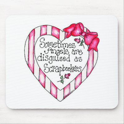 Angel Heart Scrapbooker Mouse Pad by scrapbooking