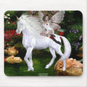 Angel Heart Unicorn White Beauty 8 mousepads