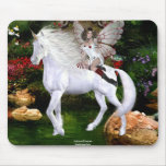 Angel Heart Unicorn White Beauty 8 mousepads