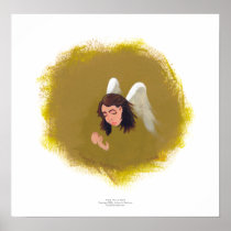 Angel help assistance caring original art painting