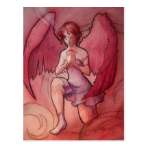 Angel Holding Cup Postcards