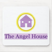angel house logo mouse mats