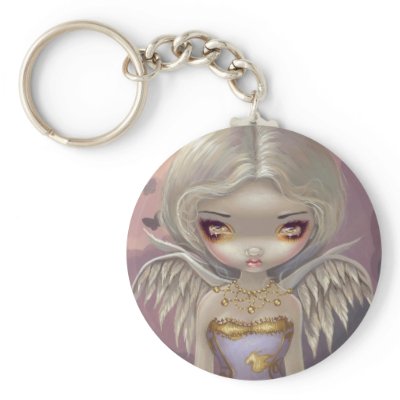 "Angel in Lilac" Keychain by strangeling