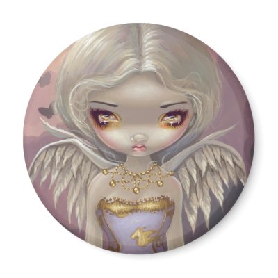 "Angel in Lilac" Magnet by strangeling