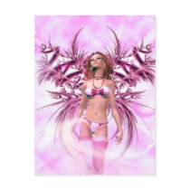 Angel In Pink Fantasy Post Card