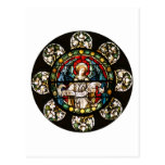 Angel in Stained Glass Window Art Post Card