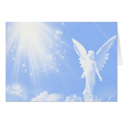 Angel In The Clouds Greeting Cards by Loribme
