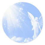 Angel In The Clouds Round Sticker