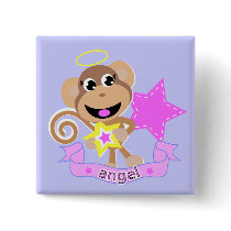 angel monkey button