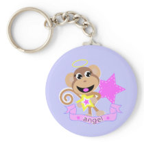 angel monkey key chain