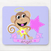 angel monkey mouse pad