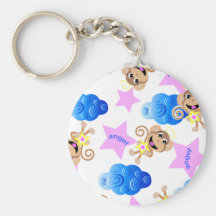 angel monkey print. key chain