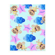 angel monkey print. post card