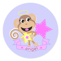 angel monkey sticker