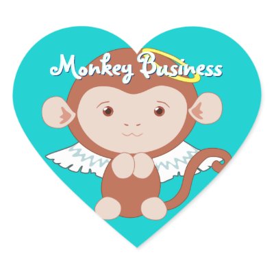Angel Monkey Stickers by Customizables