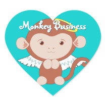 Angel Monkey Stickers