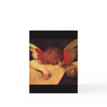 Angel Musician, Rosso Fiorentino Greeting Card