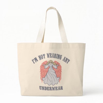 Angel No Undies Canvas Bags by kbilltv