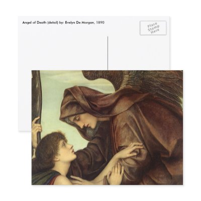 Angel of Death (detail) by Evelyn De Morgan Postcards by MasterpieceCafe