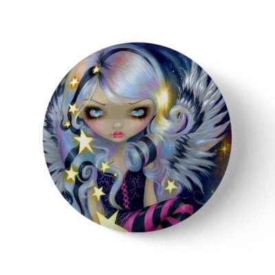 "Angel of Starlight" Button by strangeling