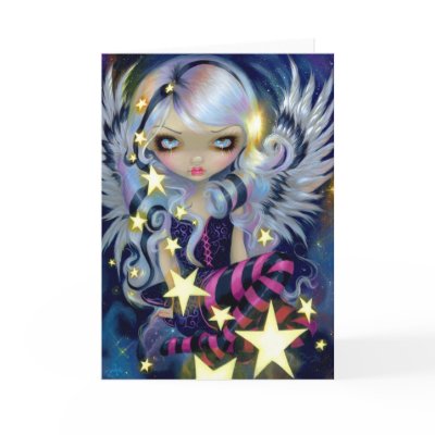 "Angel of Starlight" Greeting Card by strangeling