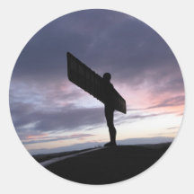 Angel of The North Round Sticker