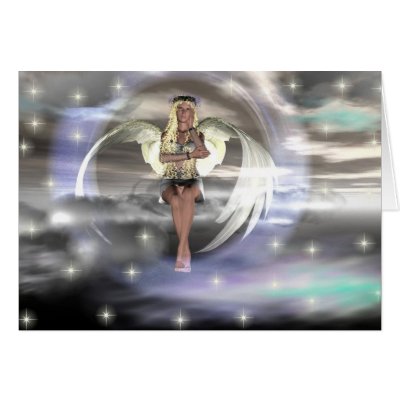Angel on a Cloud Card by WhiteOak50