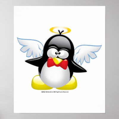 Angel Penguin by fightcancertees