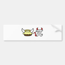 Angel Pie and Devil Pi Bumper Stickers
