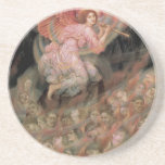 Angel Piping to Souls in Hell by Evelyn De Morgan Beverage Coaster