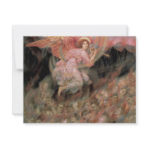 Angel Piping to Souls in Hell by Evelyn De Morgan Custom Invitations