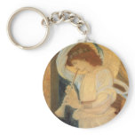 Angel Playing a Flageolet by Burne Jones Key Chains