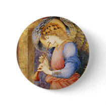 Angel Playing a Flageolet by Edward Burne-Jones Pin