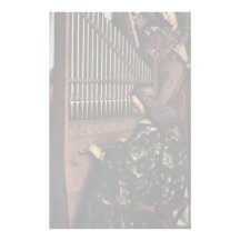 Angel Playing By Hubert Van Eyck (Best Quality) Customized Stationery
