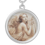 ANGEL PLAYING LYRA OVER THE CLOUDS NECKLACE
