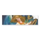 Angel Playing Music On A Harp Bumper Stickers
