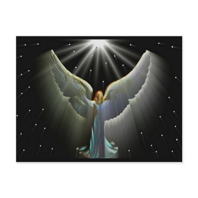 Angel Power Postcard by Angels_Love_Gifts