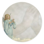 ANGEL PRAYING ROUND STICKERS